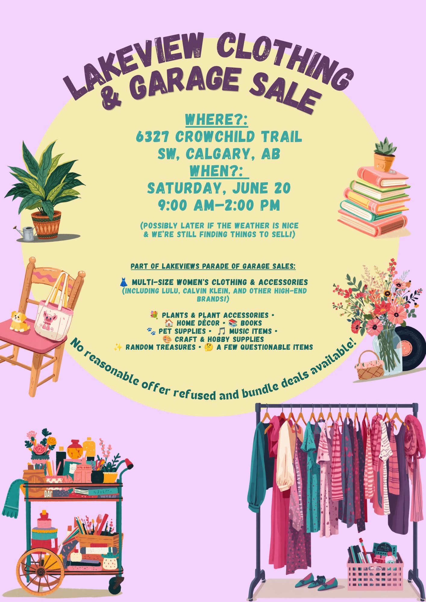 Lakeview Clothing & Garage Sale - Calgary, AB