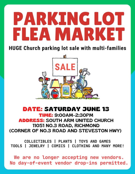 Parking Lot Flea Market - HUGE Church Multi-Family Sale - Richmond, BC