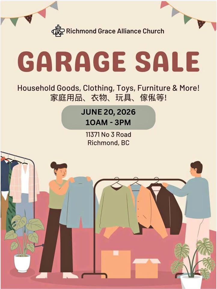 Richmond Grace Alliance Church Garage Sale - Richmond, BC