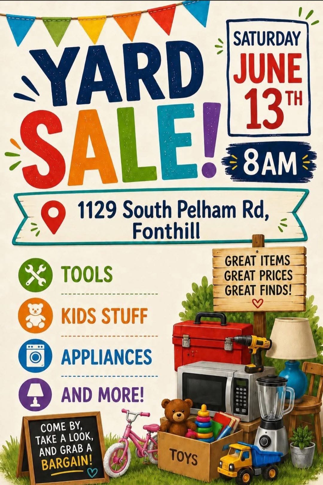 Yard Sale - Tools, Kids Stuff, Appliances & More