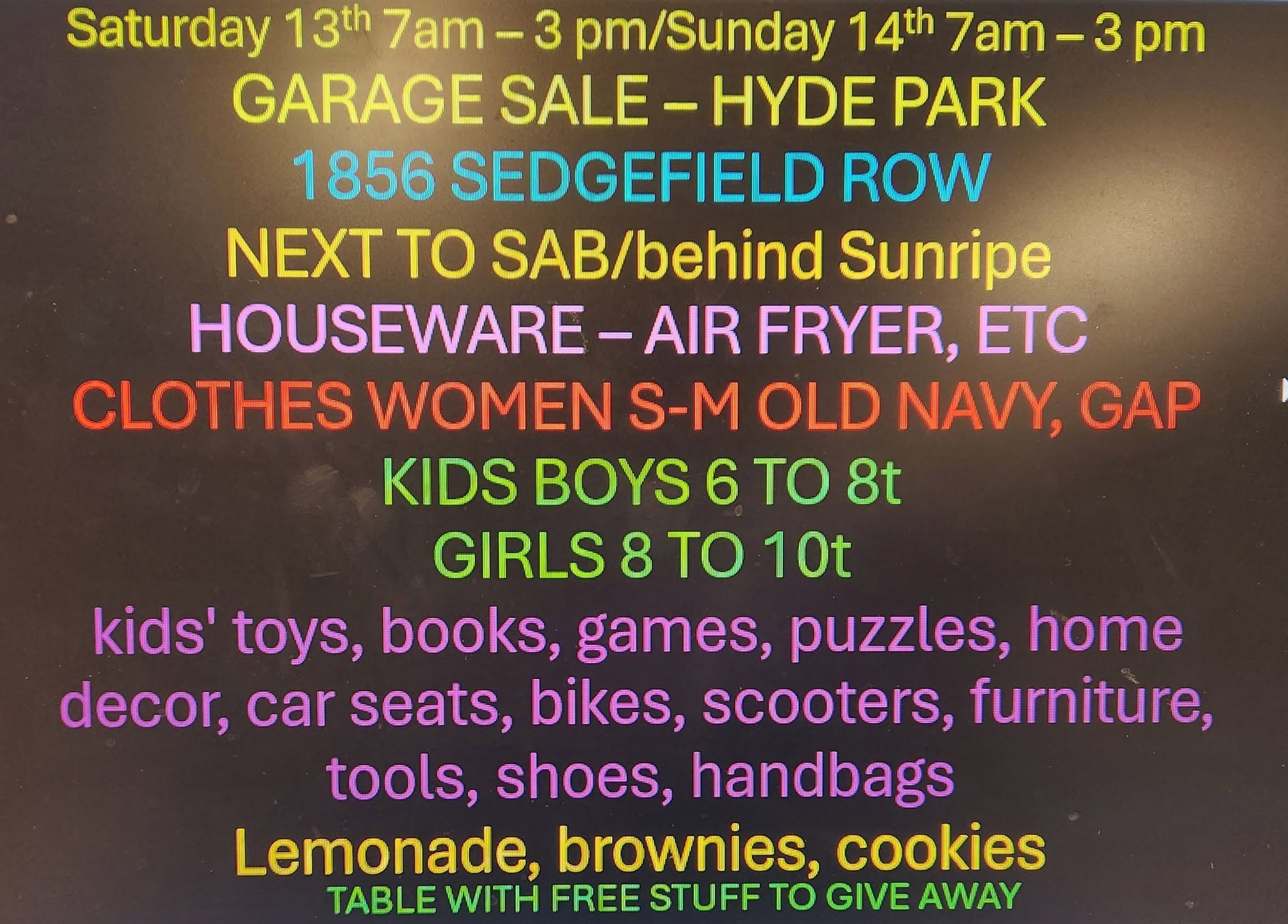 Garage Sale - Hyde Park - London, ON