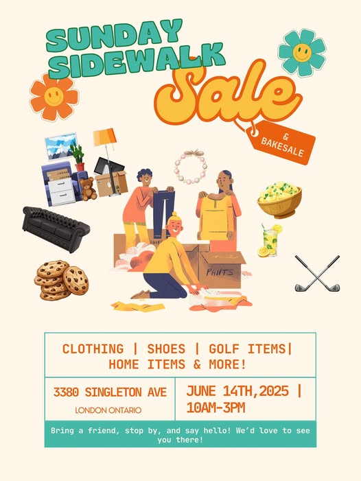Sunday Sidewalk Sale & Bake Sale - London, ON