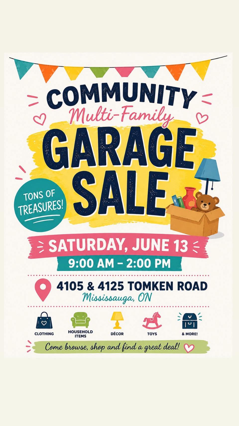 Multi-Family Community Garage Sale - Mississauga, ON