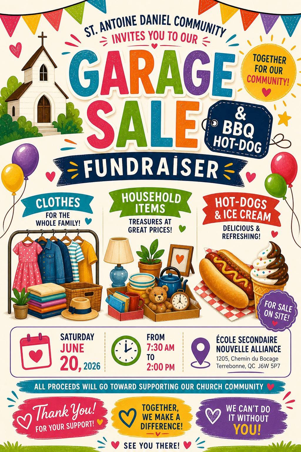 St. Antoine Daniel Community Garage Sale & BBQ Fundraiser