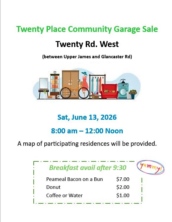 Twenty Place Community Garage Sale - Hamilton, ON