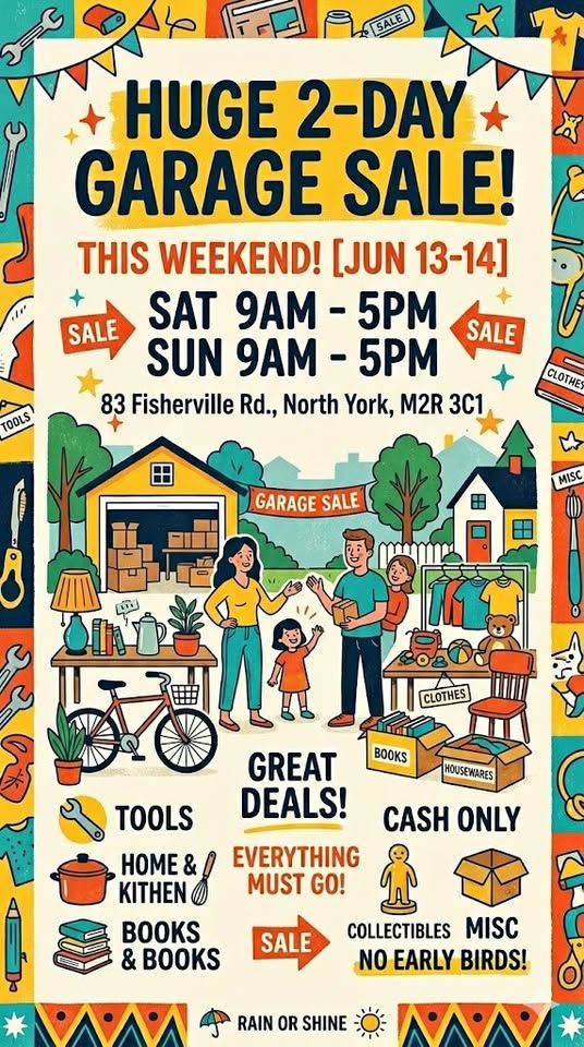 Huge 2-Day Garage Sale - North York, ON