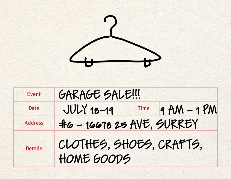 Garage Sale - Surrey, BC
